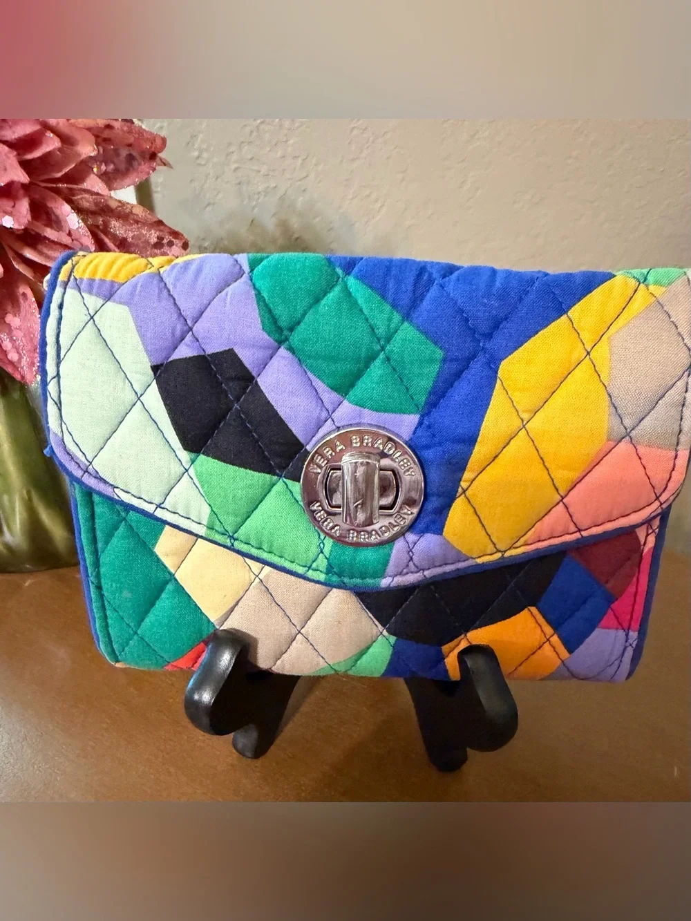 Vera Bradley Quilted Multicolor Geometric Patch Crossbody